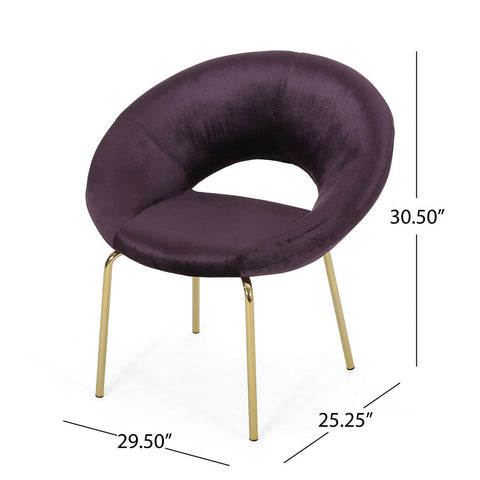 Image of Denise Modern Glam Velvet Accent Chair