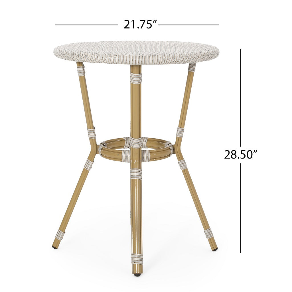 Deshler Outdoor Aluminum French Bistro Table