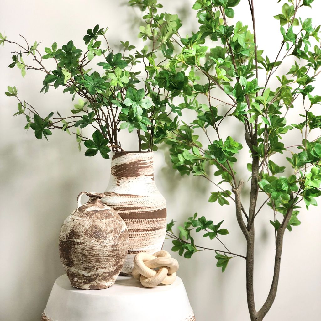 Distressed Chous Vase with Single Handle