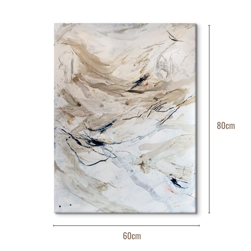 Drifting Ink Abstract Wall Art Framed Print