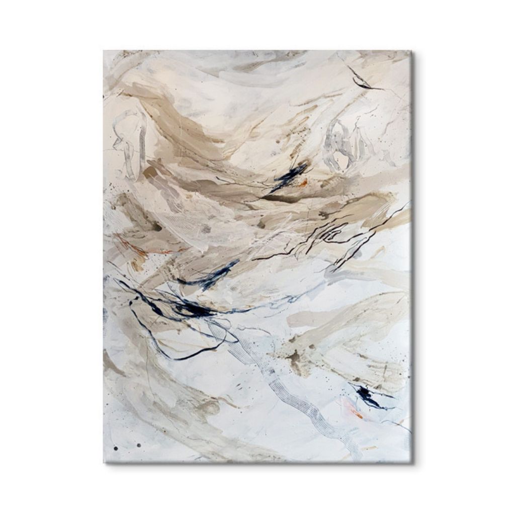 Drifting Ink Abstract Wall Art Framed Print