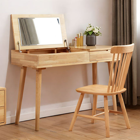 Image of Dual Function Natural Dressing Table and Working Desk