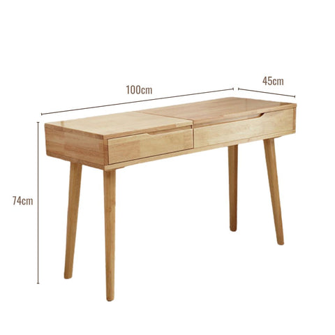 Image of Dual Function Natural Dressing Table and Working Desk