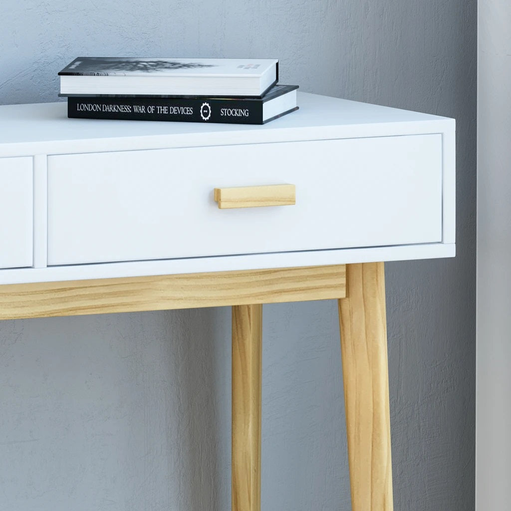 Eila Mid-Century Modern 2 Drawer Console Table