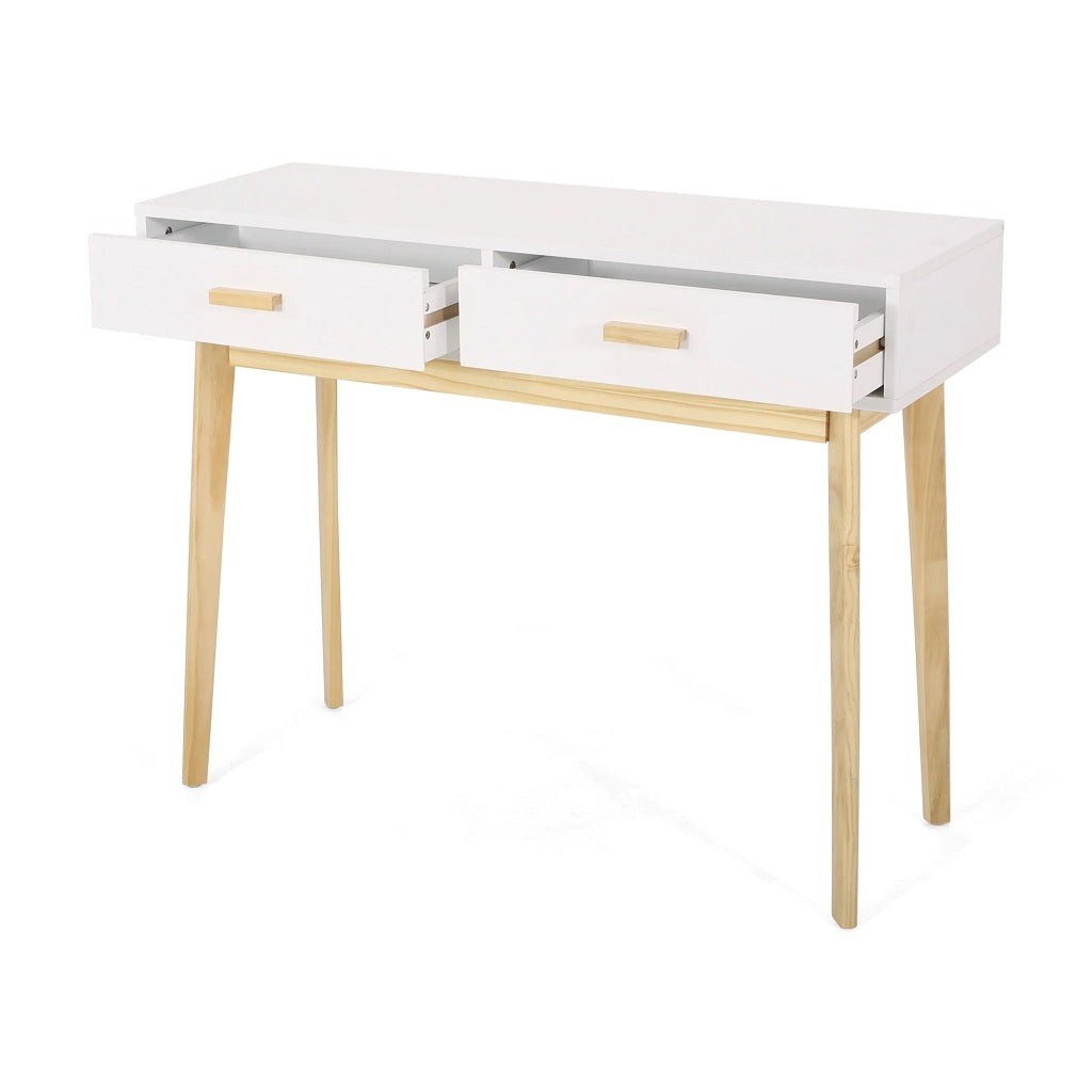Eila Mid-Century Modern 2 Drawer Console Table