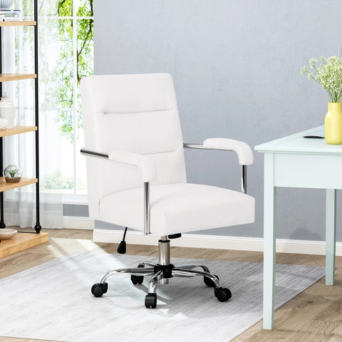Image of Elke Modern Channel Stitched Swivel Office Lift Chair