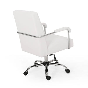 Elke Modern Channel Stitched Swivel Office Lift Chair