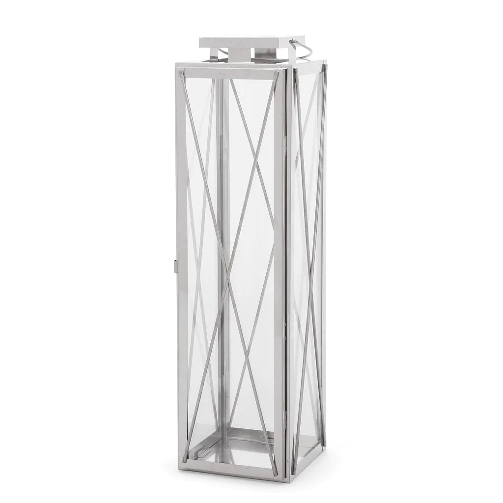 Elwick 22" Modern Outdoor Stainless Steel Lantern