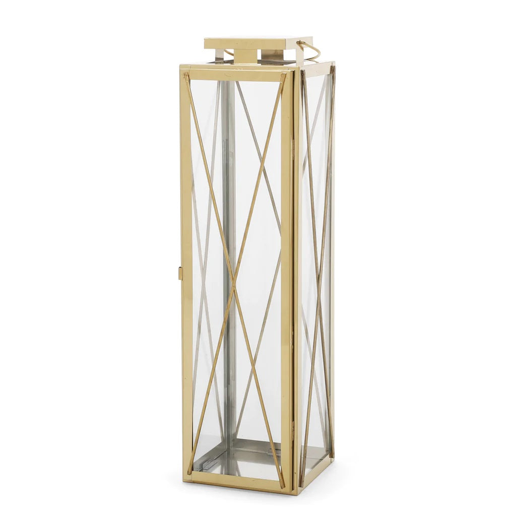 Elwick 22" Modern Outdoor Stainless Steel Lantern