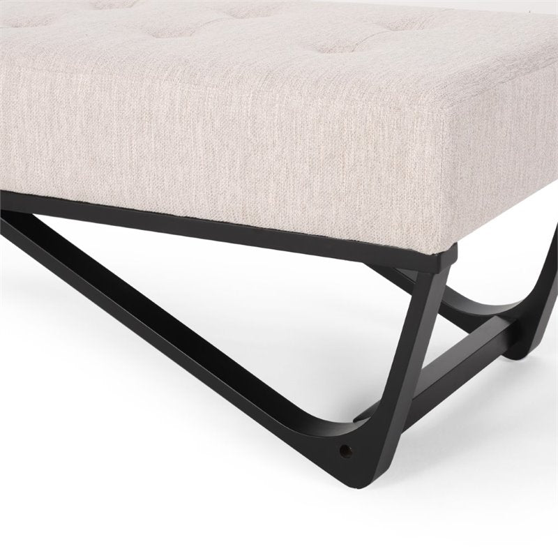 Emily Contemporary Fabric Ottoman Bench