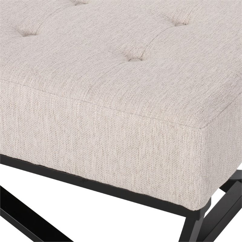 Emily Contemporary Fabric Ottoman Bench