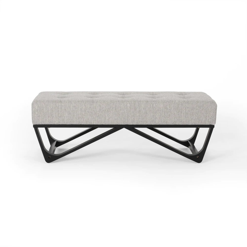 Emily Contemporary Fabric Ottoman Bench