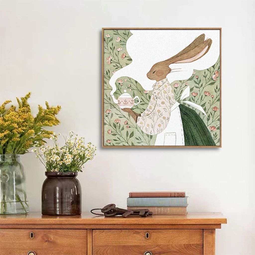 Enchanted Garden Tea Party Wall Art Framed Print