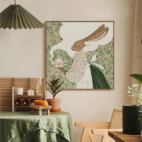 Image of Enchanted Garden Tea Party Wall Art Framed Print