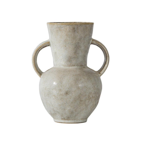 Image of Farm House Distressed Ceramic Vase with Large Decorative Handles