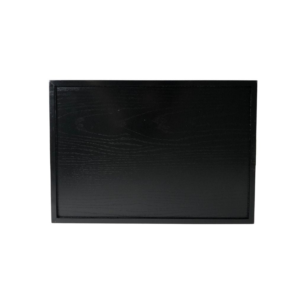 Faux Leather Weave Wooden Decorative Tray