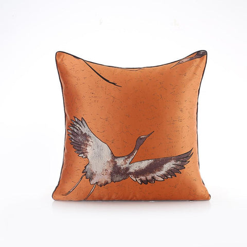 Image of Flying Crane Throw Pillow Cover