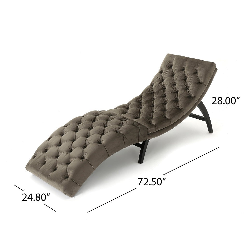 Garamond Tufted Velvet Chaise Lounge