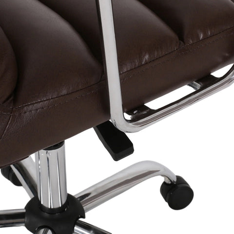 Image of Gilmans Contemporary Faux Leather Channel Stitch Swivel Office Chair