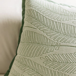 Green Be Leaf It Throw Pillow Cover