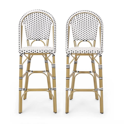 Image of Grelton Outdoor Aluminum French Barstools, Set of 2
