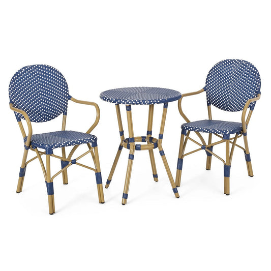 Groveport Outdoor Aluminum French Bistro Set