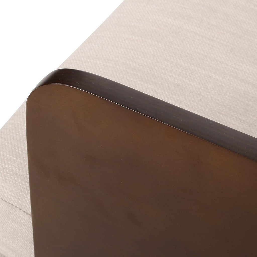Grover Mid-Century Modern Fabric Bentwood Accent Chair