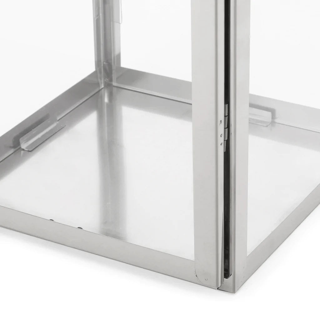 Hamel 18" Modern Outdoor Stainless Steel Lantern