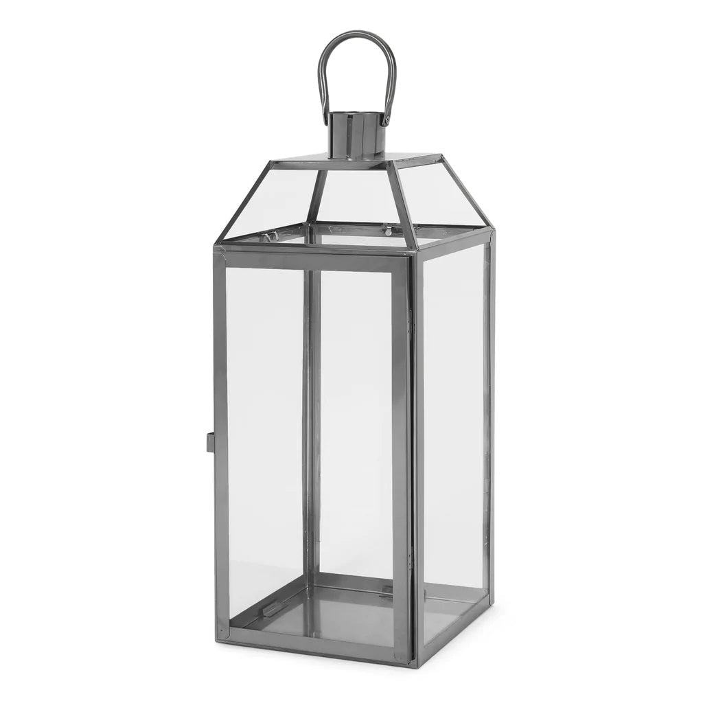Hamel 18" Modern Outdoor Stainless Steel Lantern
