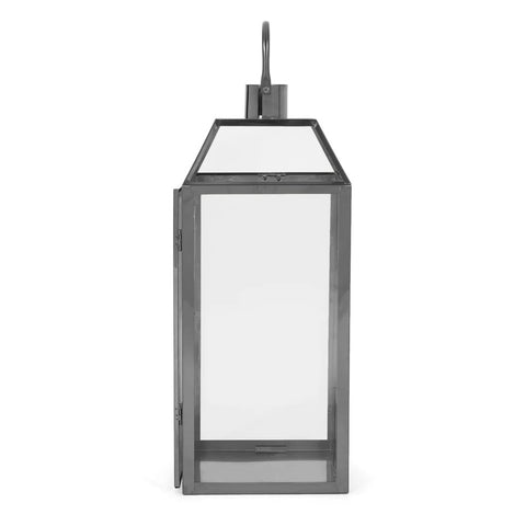 Image of Hamel 18" Modern Outdoor Stainless Steel Lantern