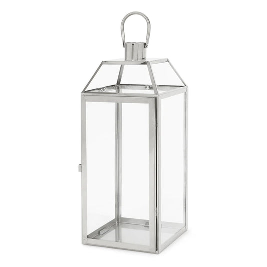 Hamel 18" Modern Outdoor Stainless Steel Lantern