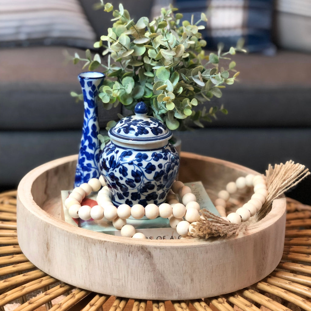 Hand-carved Paulownia Wooden Tray