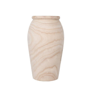 Hand-carved Paulownia Wooden Vase
