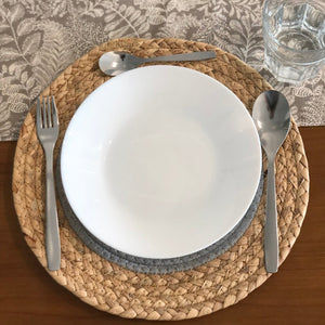 Handwoven Natural Round Placemats (Set of 2)