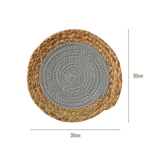 Handwoven Natural Round Placemats (Set of 2)
