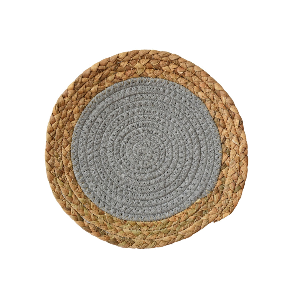 Handwoven Natural Round Placemats (Set of 2)