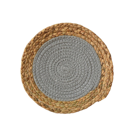 Handwoven Natural Round Placemats (Set of 2)