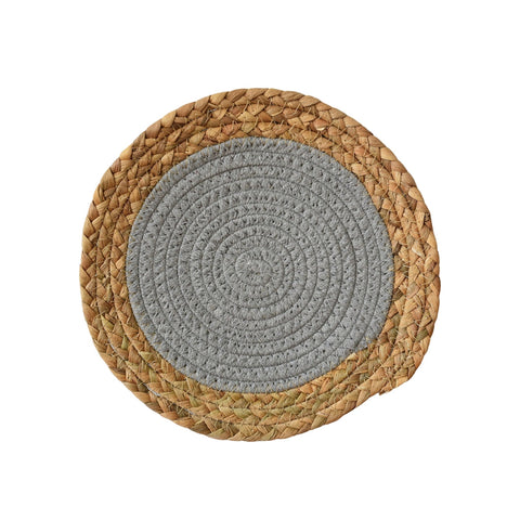 Image of Handwoven Natural Round Placemats (Set of 2)