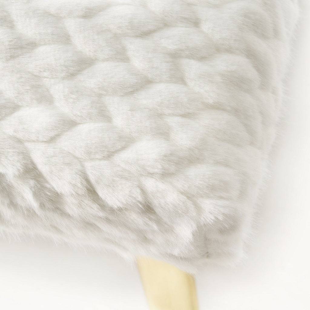 Indira Patterned Faux Fur Bench
