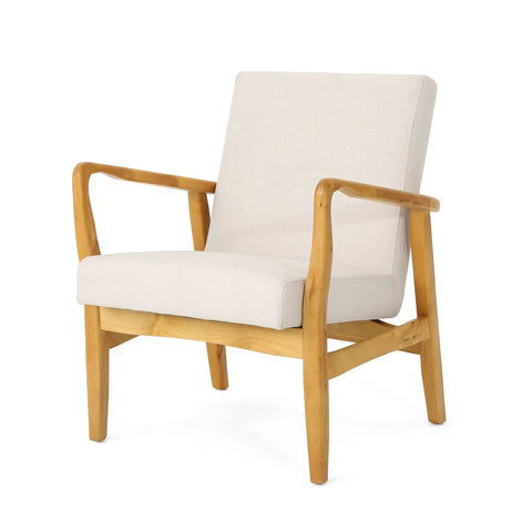 Image of Isaac Mid-Century Modern Fabric Upholstered Club Chair