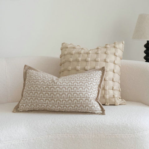 Image of Ivory Arch Lumbar Pillow Cover