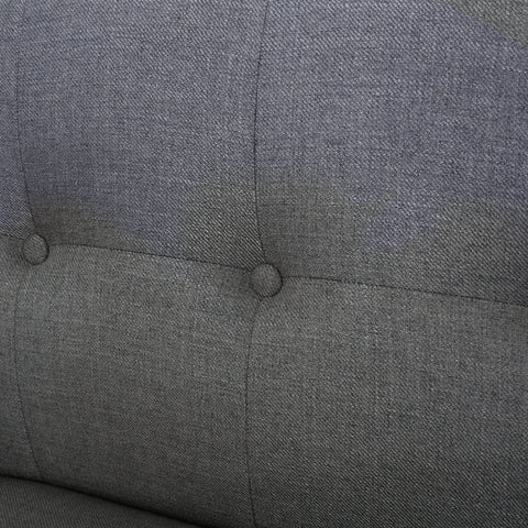Joseline Mid Century Modern Petite Fabric Love Seat