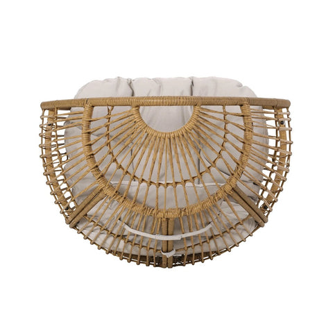 Image of Kabella Outdoor Wicker Teardrop Chair with Cushion