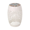 Kalyse Outdoor Lace Cut Side Table with Tile Top
