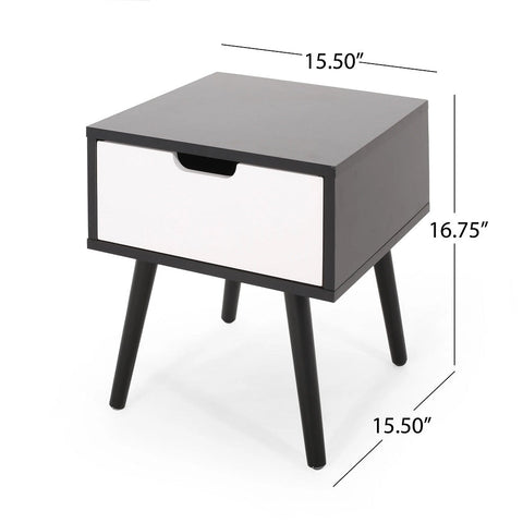 Image of Karin Mid-Century Modern End Table w/ Drawer