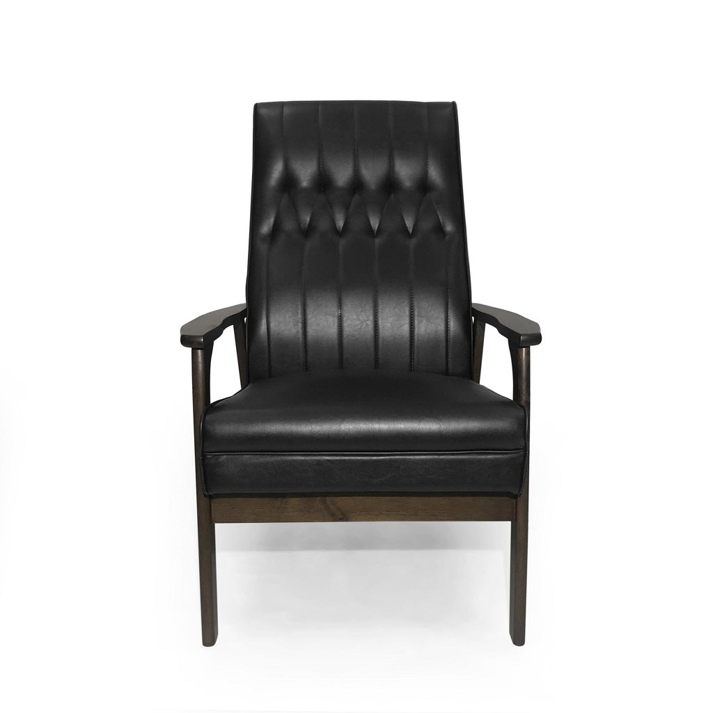 Katharine Mid-Century Faux Leather Modern Accent Chair