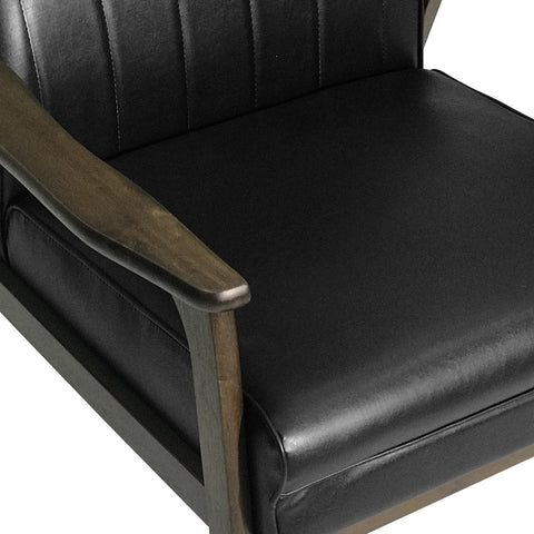 Image of Katharine Mid-Century Faux Leather Modern Accent Chair