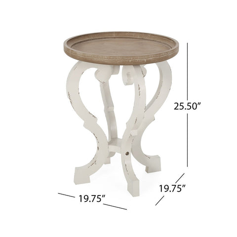 Image of Kaye French Country Accent Table with Round Top