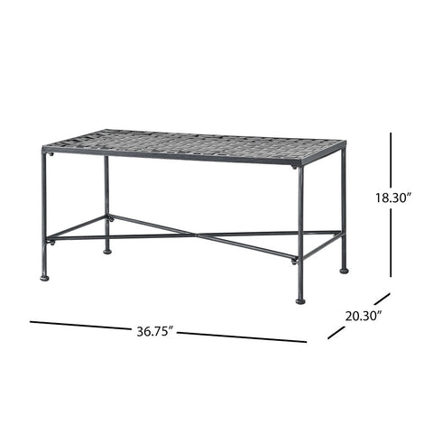 Image of Kent Outdoor Black Iron Coffee Table