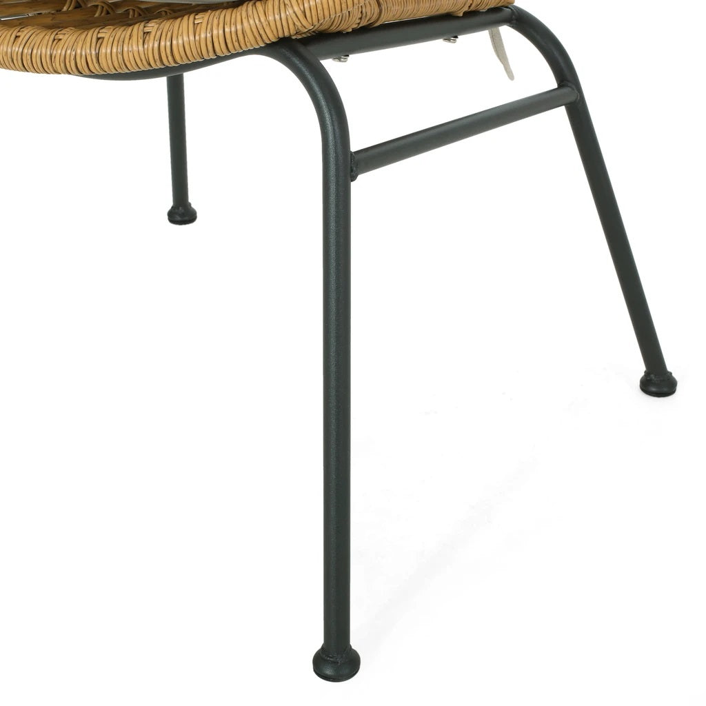 Kiante Outdoor Wicker Chair with Cushion (Set of 2)